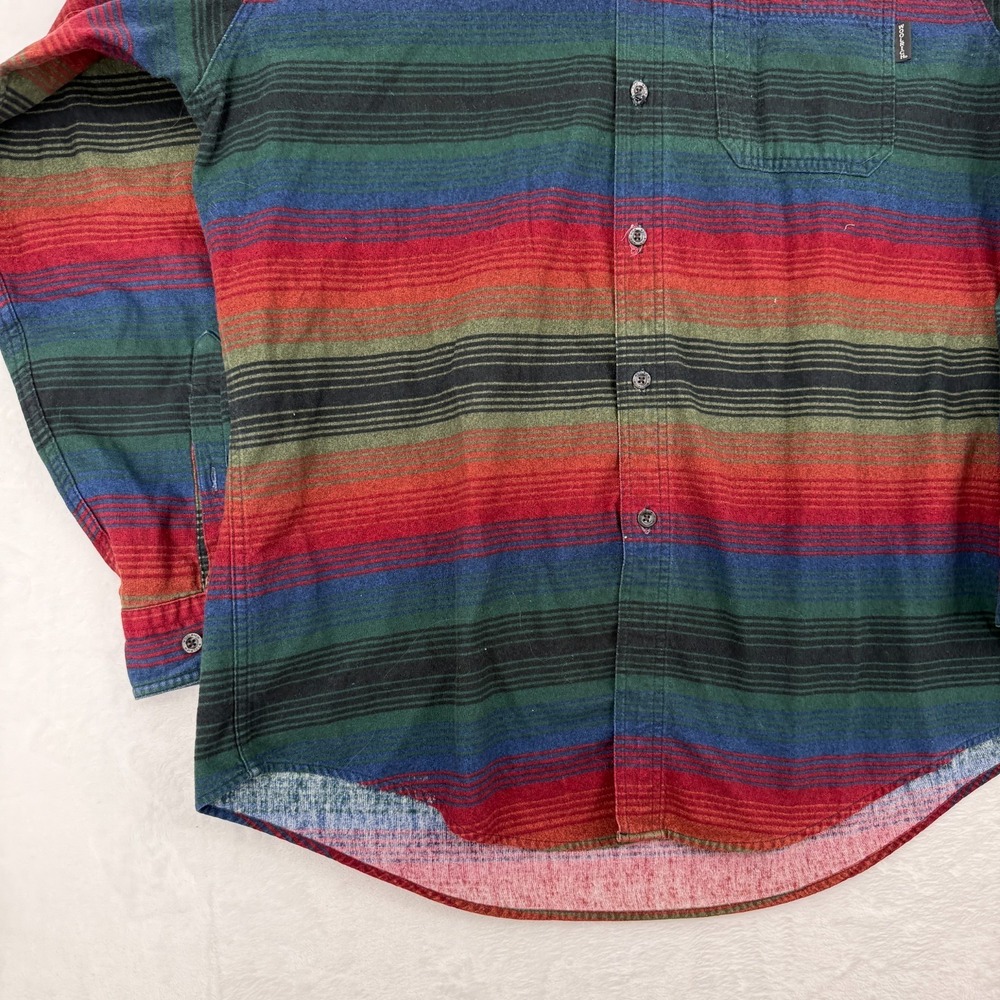 Vintage Woolrich Flannel Shirt Men's XL Southwest Aztec Stripe Button Up Front - Picture 2 of 10